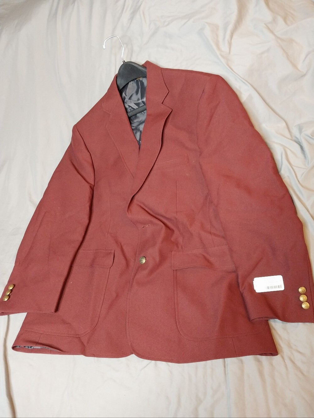 Men's Burgundy Sport Coat Blazer - Single-Breasted Tailored Look
